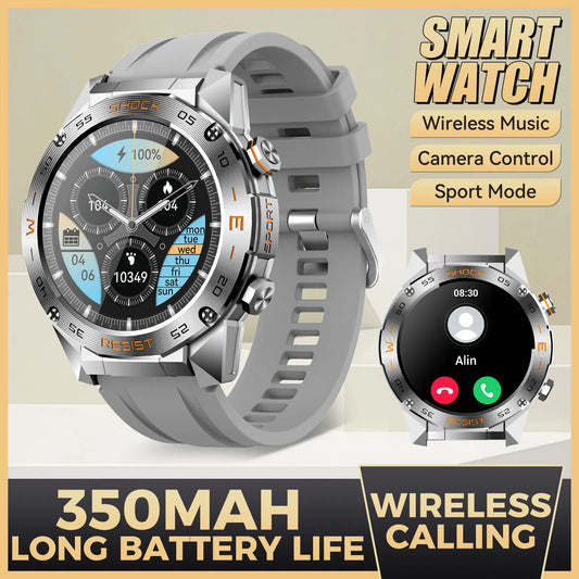 LaNikar Military Smart Watch,Men Fitness Tactical Multiple Sports Modes Heart RateSpO2 Sleep Tracker