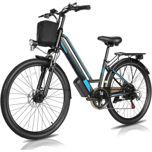 Best - Electric Bike for Adults, 750W Peak Motor, 26" Commuter, 22MPH Cruiser Ebikes with 48V