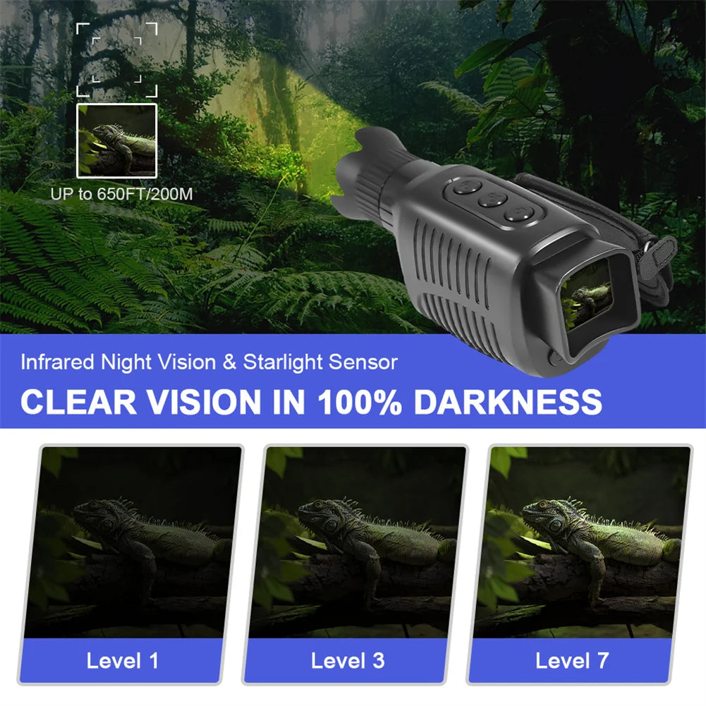R7 Digital Night Vision Monocular Telescope 5X Zoom Full HD Infrared Night Goggles Hunting Camping