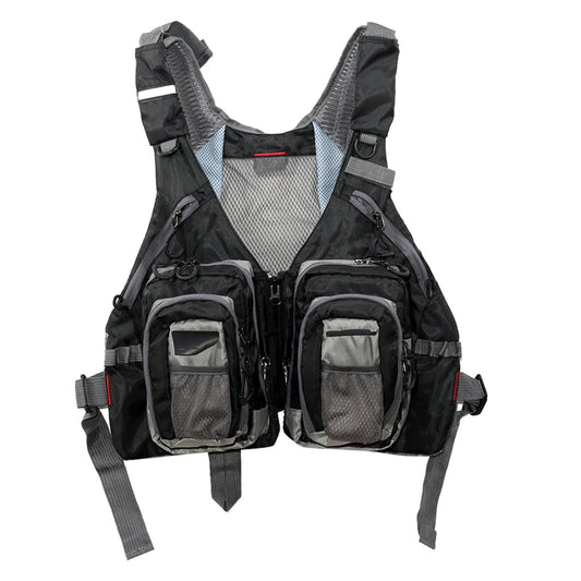 Fishing Vest with 10 Pockets safety Jackets Men Women Breathable Adjustable One Size Waterproof