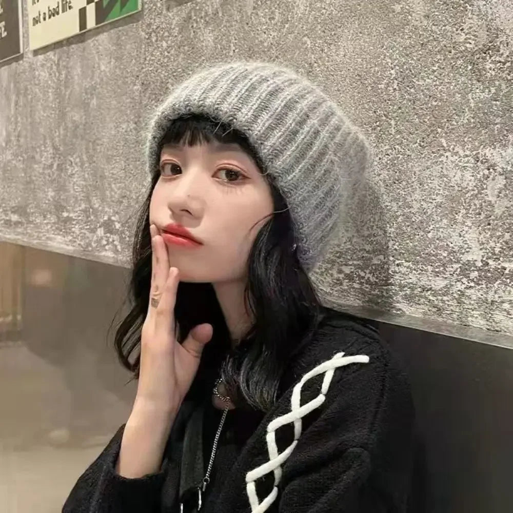 Fashion Winter Warm Hats Women Casual Knitted Bonnet Caps Men Hats Solid Color Hip Hop Unisex