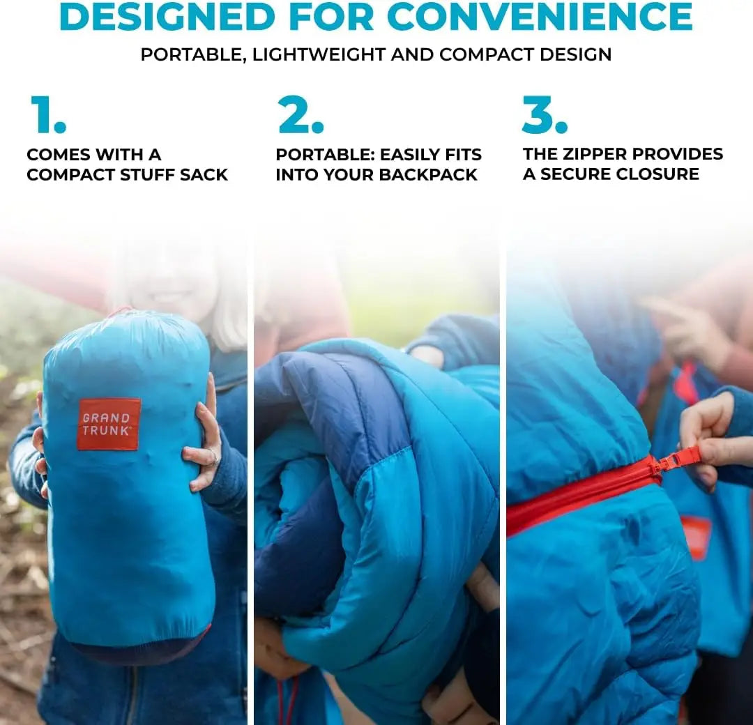 3-in-1 Hammock Underquilt, Sleeping Bag & Blanket - Lightweight & Warm for Outdoor Adventures