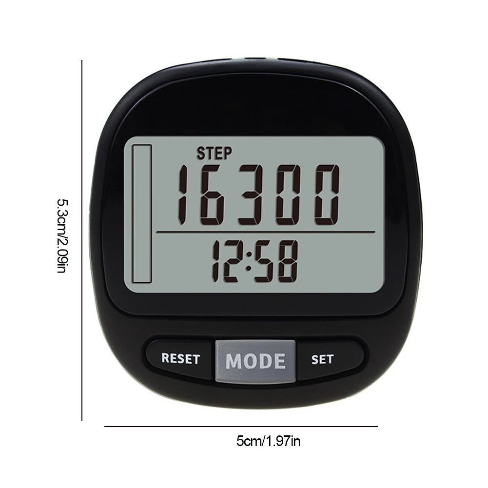 3D Pedometer Walking Step Counter Large LCD Display Accurate Steps Tracker Battery Op.Adults Seniors