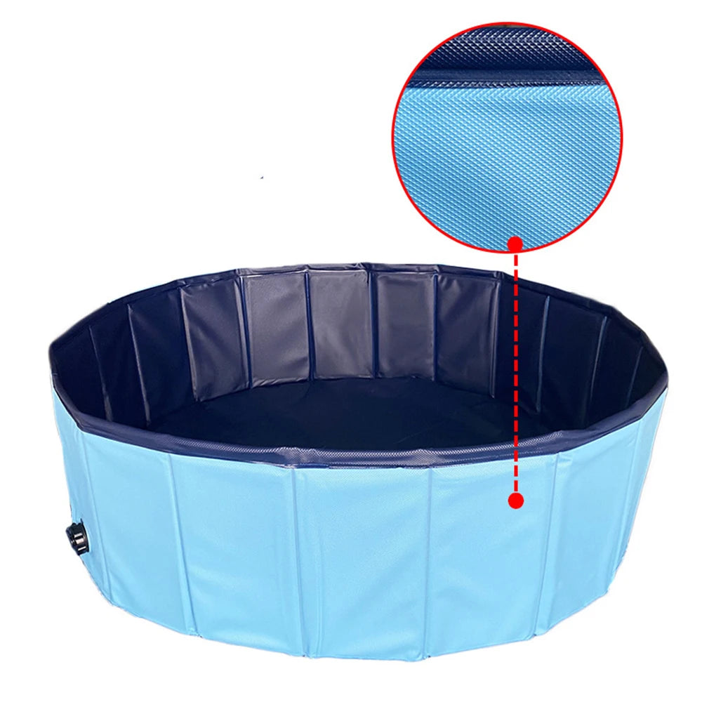 Dog Swimming Pool & Pool Cover Portable Plastic Grooming Tub scratch Resistance