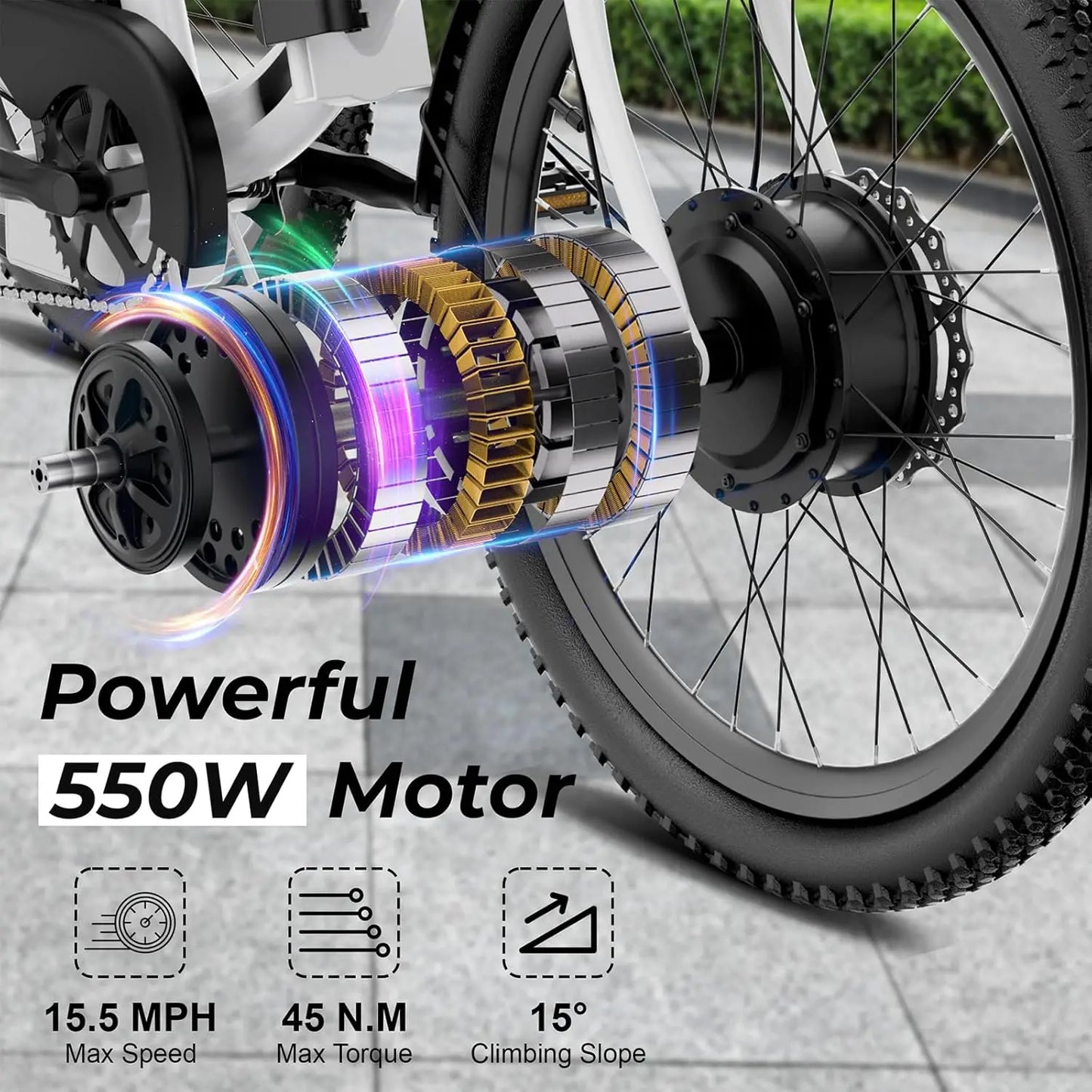 E-Tricycle, Adults, Peak 600W Folding, 24" 499Wh Ebike for Seniors, 15.5MPH Electric Bike
