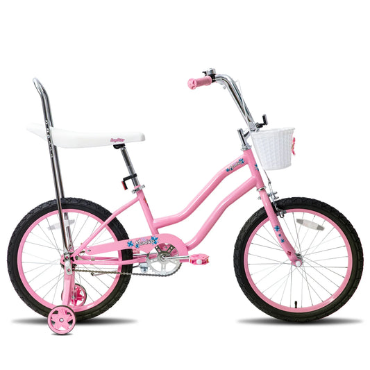 20 Inch Girls Bike,Training Wheels, Banana Seat, Girls Ages 7-12 Years Old,Handbrake/ Coaster Brake