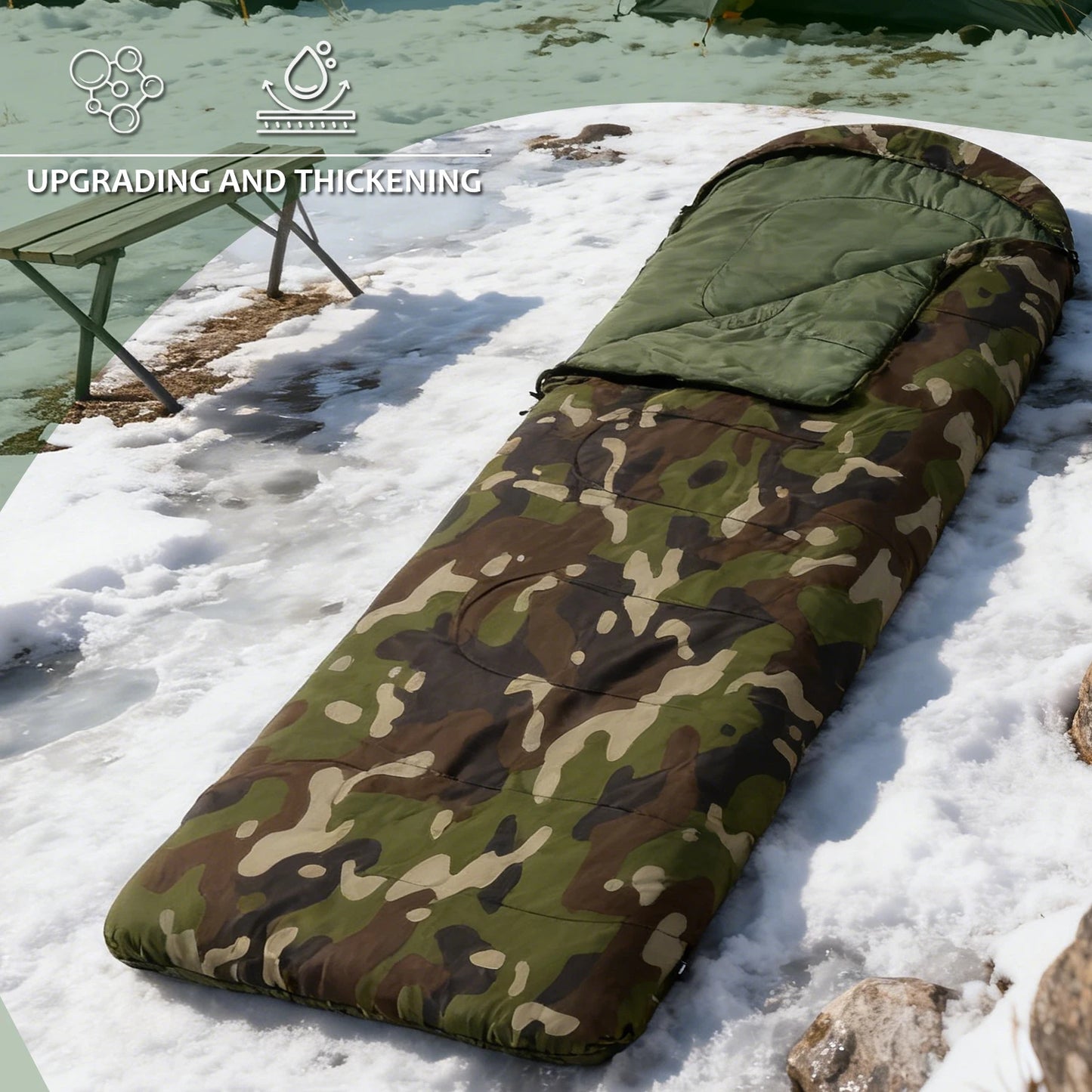 3-Season Weather Sleeping Bag, Suitable Microfiber, 5-20 Degrees, Compression Bag Supplies