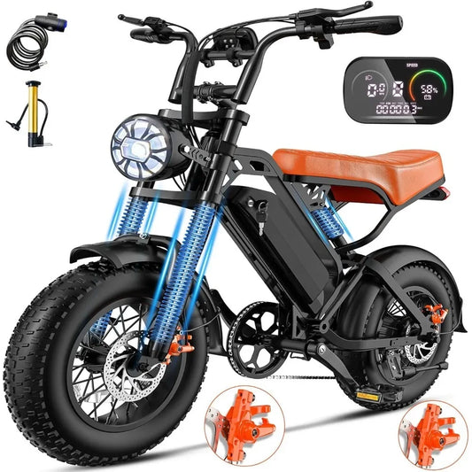 E-Bike Adults: 1200W Peak Power,28MPH, 48V 18Ah Removable Battery, 35-Mile Range, 500LBS Load