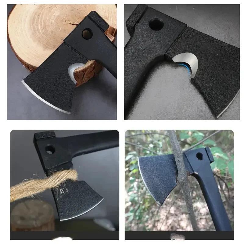 Ultimate Survival Axe w/ Fire Starter.Multi-Use Camping Tool Hiking, Emergency Tree Cutting,