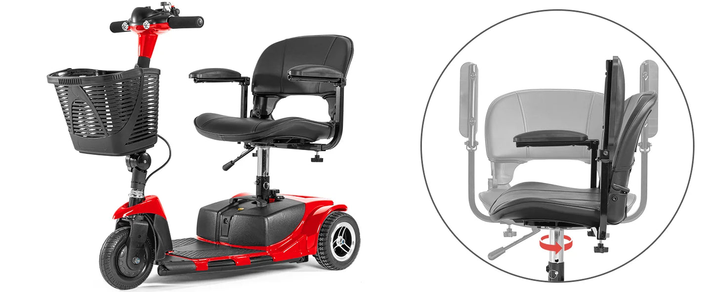 Electric Mobility Scooter 3 Wheel Portable Foldable For Adult Elderly Disabled, Sport