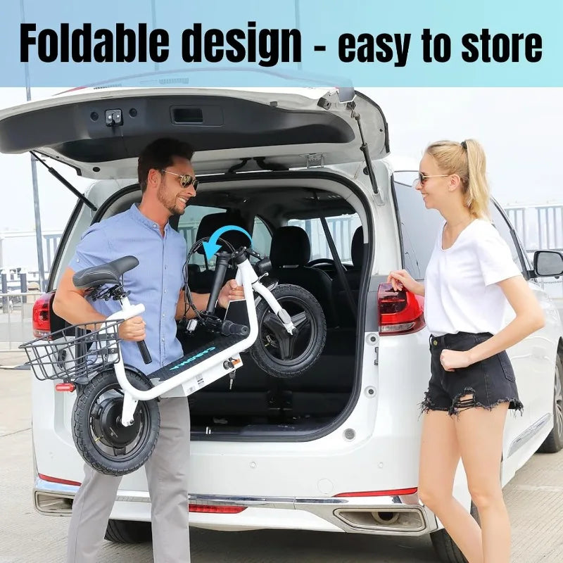 Peak 500W/800W/1200W E-Scooter,30Miles Long Range, 14" Tire, 20MPH Top Speed, Adjustable E-Scooter