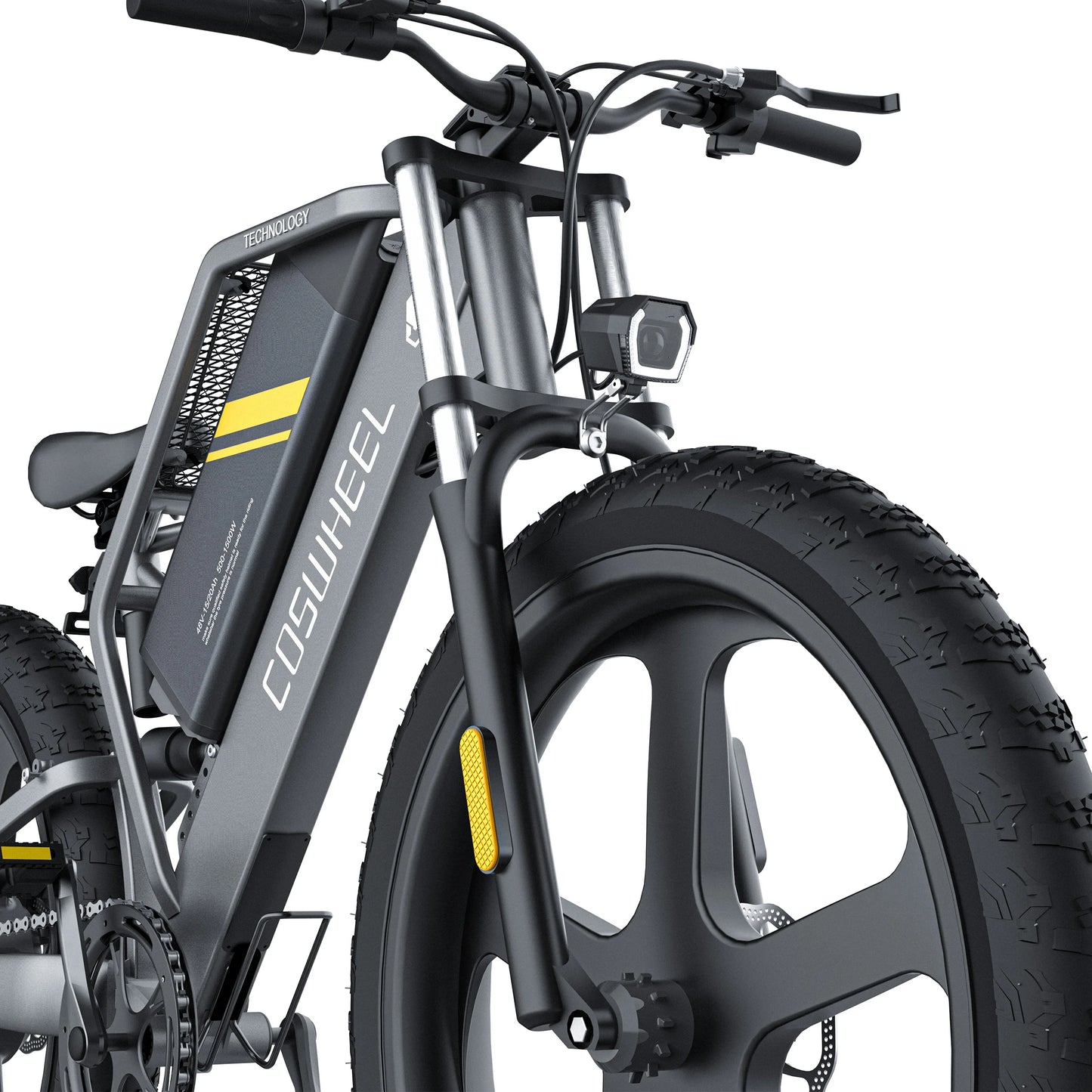 COSWHEEL T26 Electric Bike 26Inch Fat tires Mountain 1000W 48V 25AH hydraulic brake  Off Road
