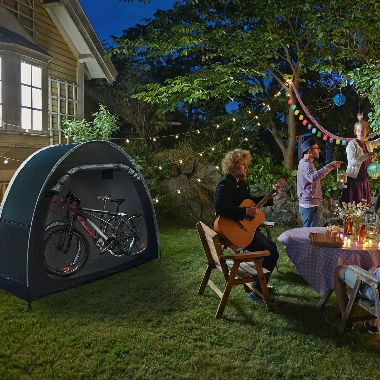 Outdoor Storage Bicycle Shelds,Foldable Portable, Waterproof Foldable Bicycle Protective Gear