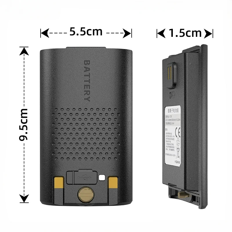 Walkie Battery UV-17 Pro Li-ion 800mAh BL-17UV, Type C For Boafeng UV-17L UV-17PRO V1 V2 UV-17