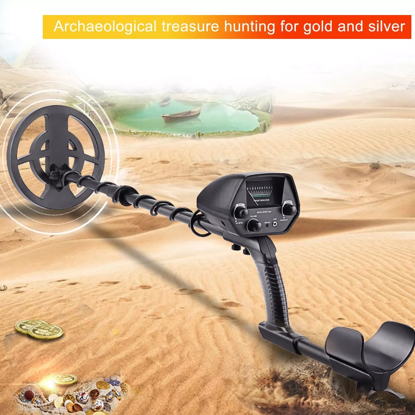 LCD High Accuracy Professional Metal Detectors Waterproof Detect gold & metals