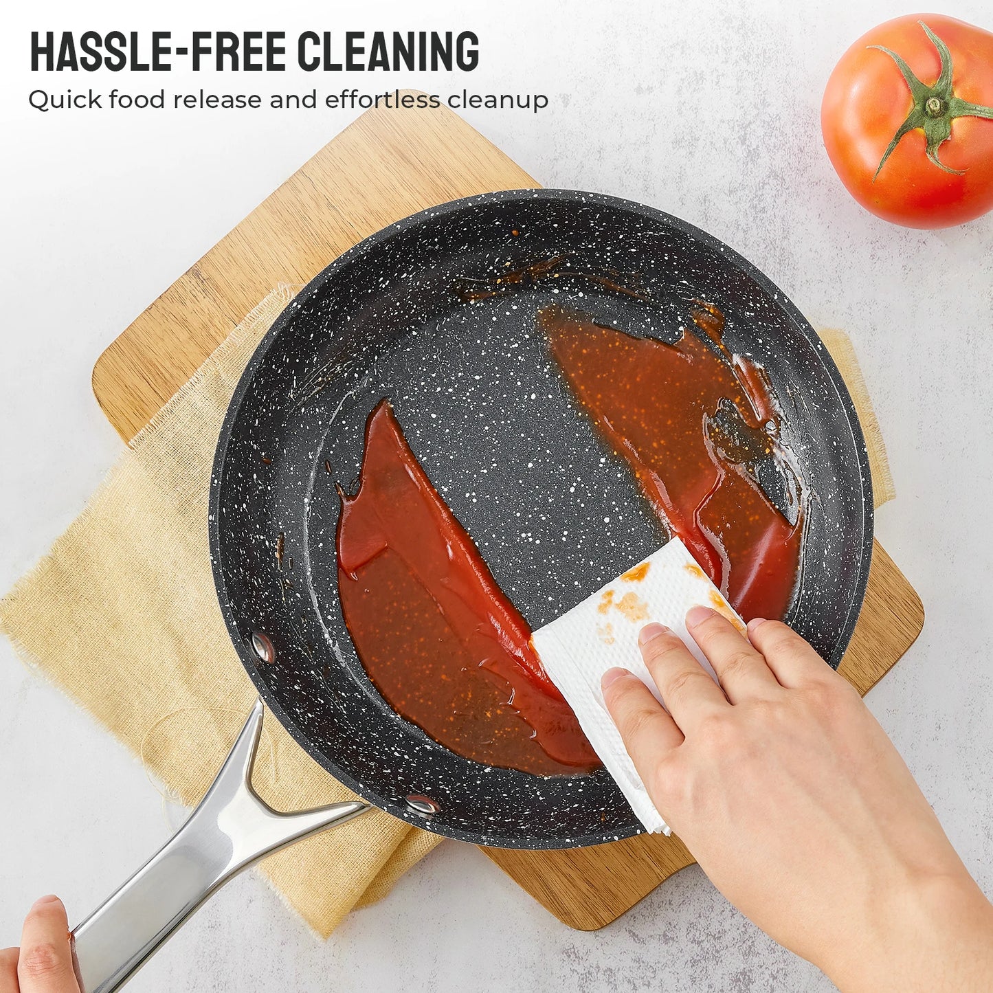 Induction Cookware Nonstick, 10-Piece, BEZIA Pots, Pans Set, Induction Cooktop, CompatibleAll Stoves