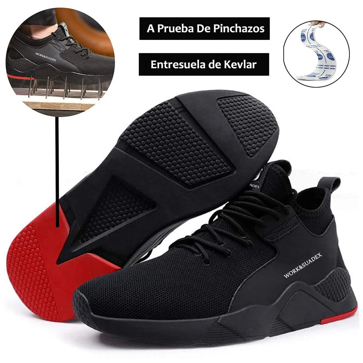 Men Work Safety Shoes Steel Toe Cap Anti-Smashing Puncture Proof Work Boots Non-Slip Breathable