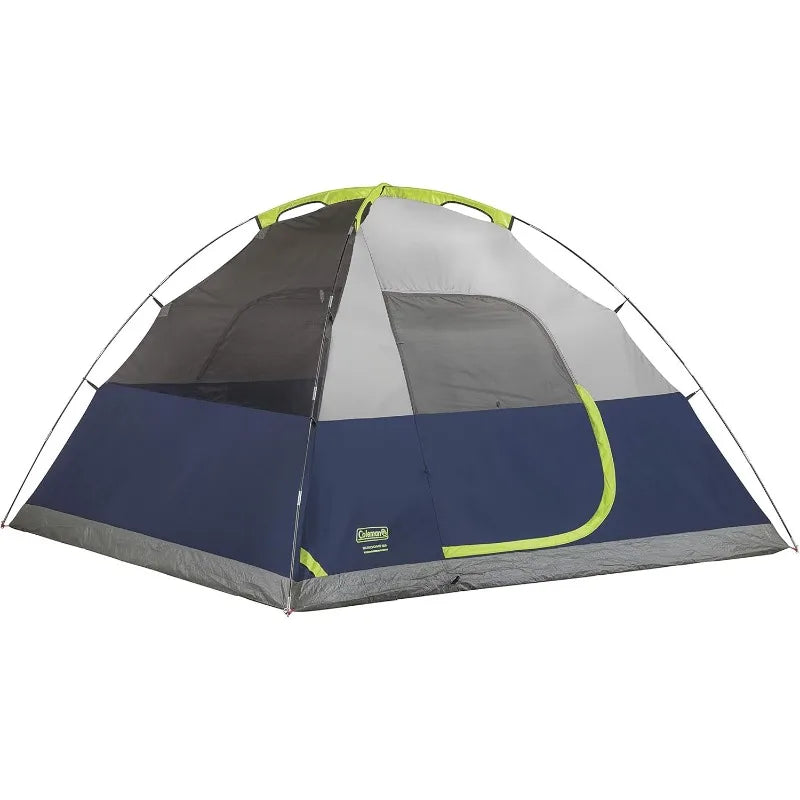 Coleman Sundome 6-Person Tent with Rainfly, Weatherproof Tent Sets Up in 10 Mins