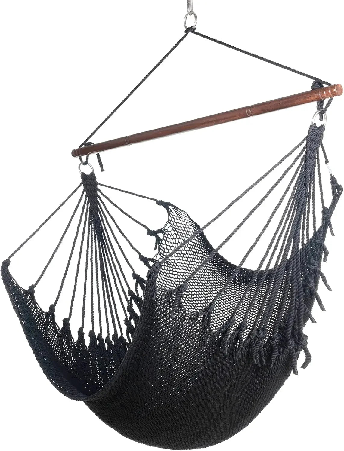 Jumbo Caribbean Hammock Chair with Footrest - 55 inch - Soft-Spun Polyester