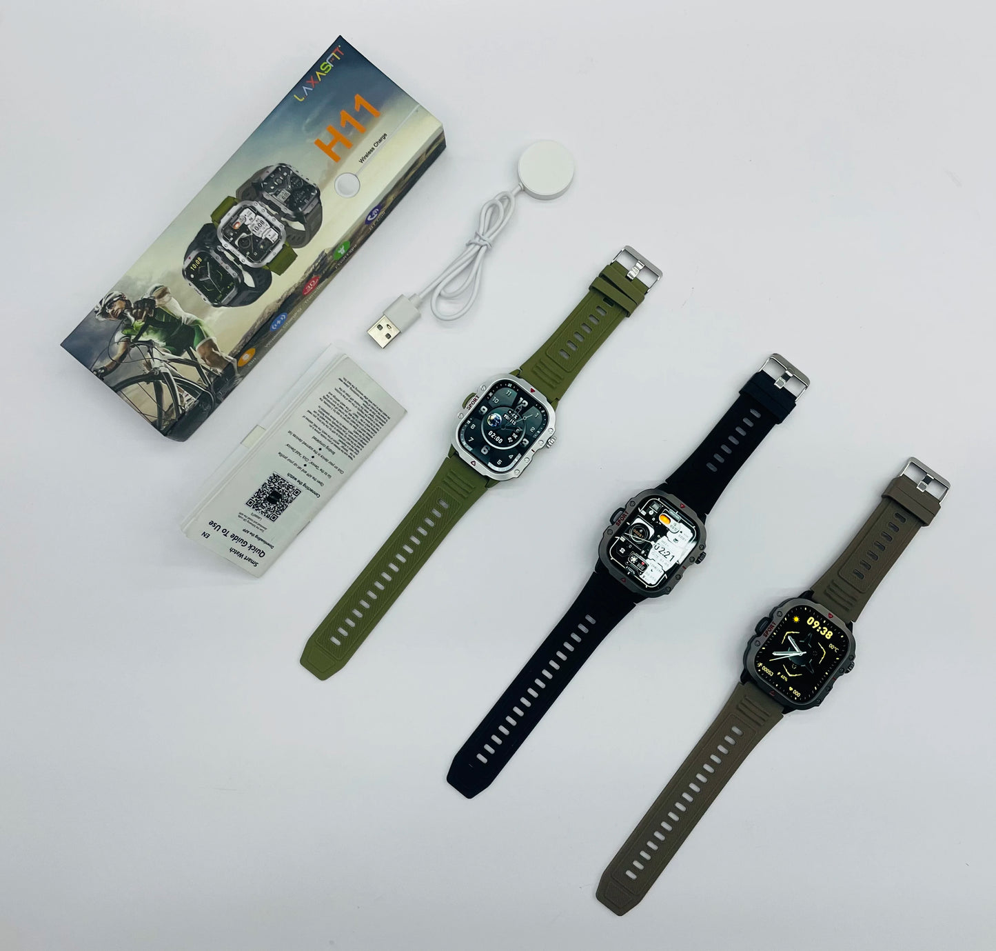 Smart Watch Bluetooth Voice Call LED Flashlight Health Monitor Outdoor Sports Smart