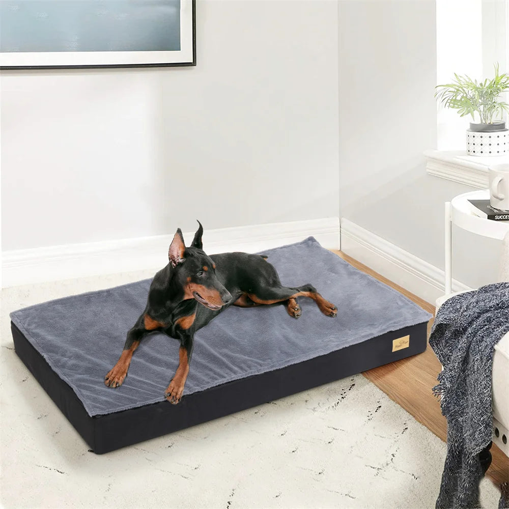 Large Orthopaedic Waterproof Cushion Pet Mattress 2 In 1 Pet Dog Crate Bed with Removable Cover