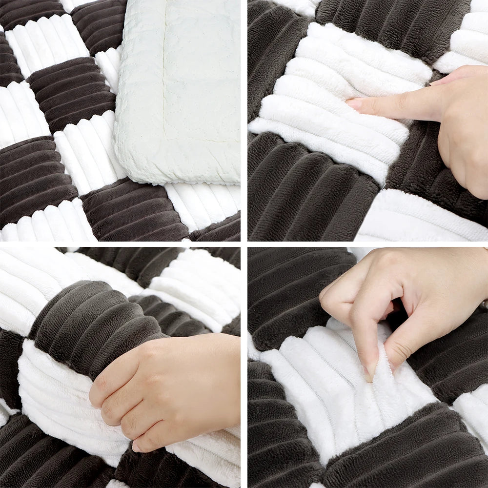 Dog Bed Mat Warm ,Cat Scratchable Blanket Anti-slip Washable Cushion Sofa Cover Protector Large Dogs