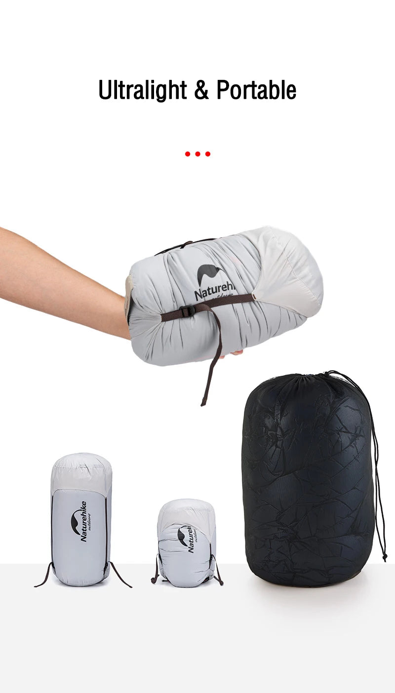 Goose Down Sleeping Bag  Camping Ultralight  Winter Waterproof