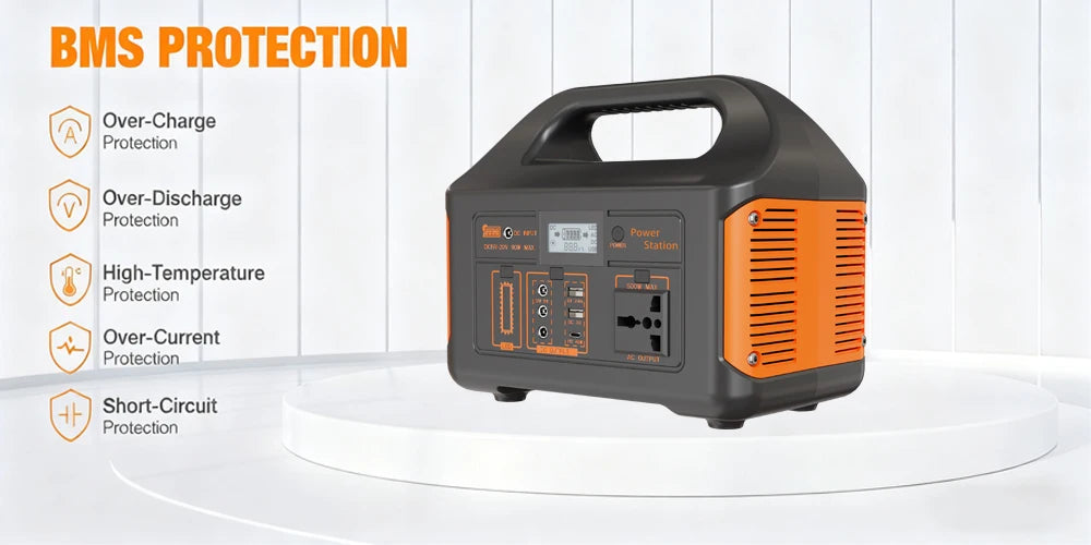 500W 300W Portable Power Station AC 110V Solar Generator LiFePO4 Battery UPS Emergency camp Home