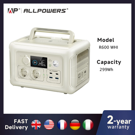 Portable Generator 299Wh 600W Powerstation with AC Outlets LiFePO4 Battery for Home  RV Camping