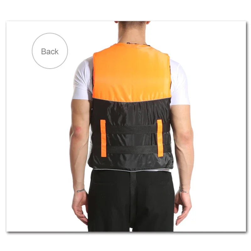 Adult Children Life Jacket High Quality Safety Vest Polyester Swimming Boating Surfing Sailing