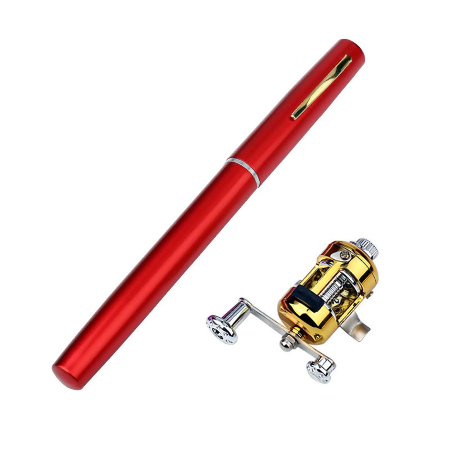 Mini Fishing Rods Pocket Telescopic Aluminium Alloy Lure  1m for Fishing Enthusiast Collectors