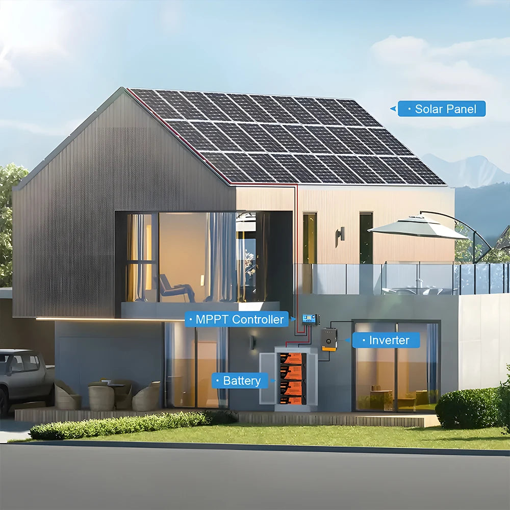 200W/100W 12V 12BB Monocrystalline Solar Panel High Efficiency Module Charge Battery for RV Trailer+