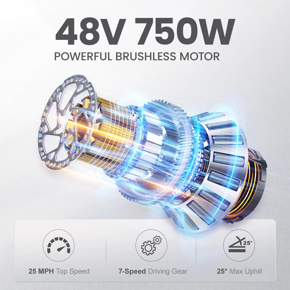 jansno x50 Adult Electric Bike 750W Motor  48V 14AH 20 Inch Tire Mountain Off-Road Motorcycle