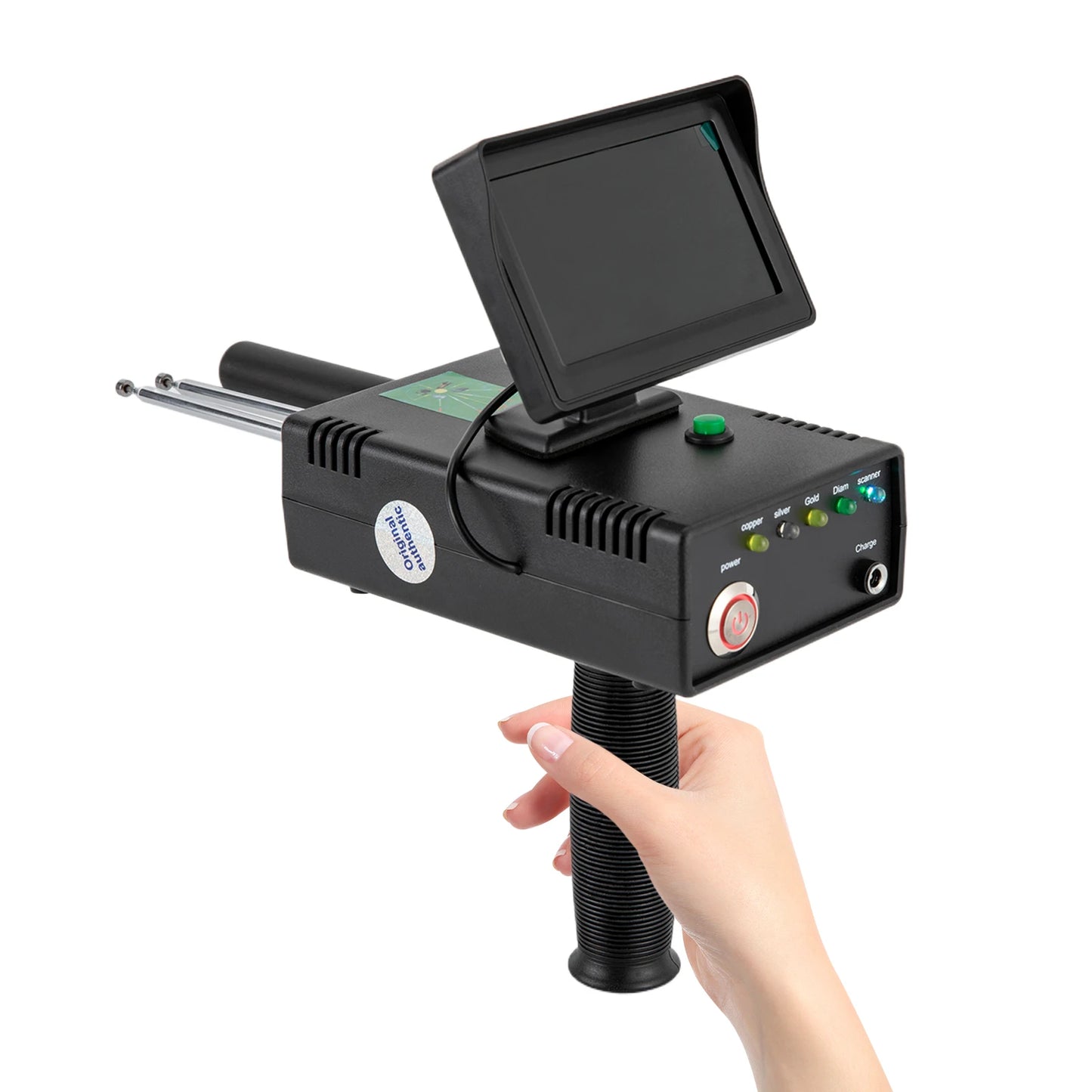 Metal Detector 3D LED Display Gold Finder Underground 30m Treasure Scanner Silver Copper Diamond