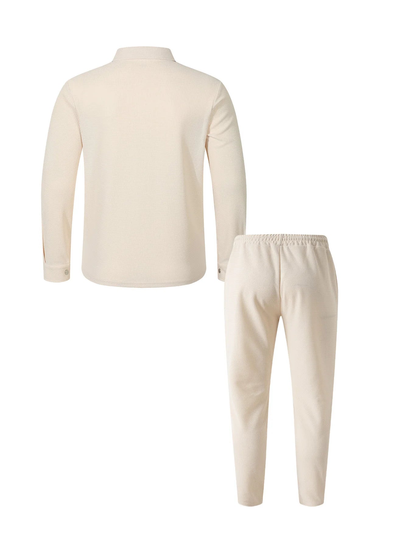 Luxury Men's Casual Flight Jacket Autumn Winter Two-Piece Set Cotton Blend Fiber Long Sleeve