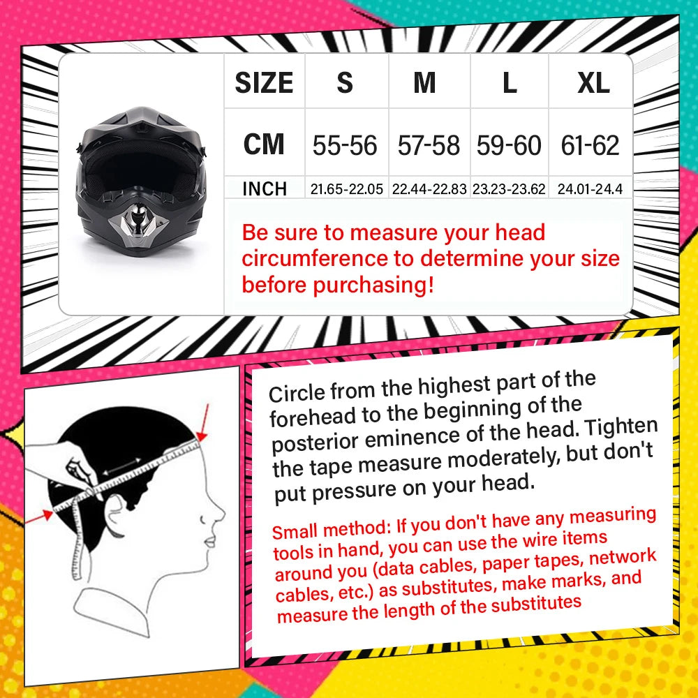 Motorcycle Full Face Helmet Men Women Fashion with Dual Lens racing full face helmet motorcycles