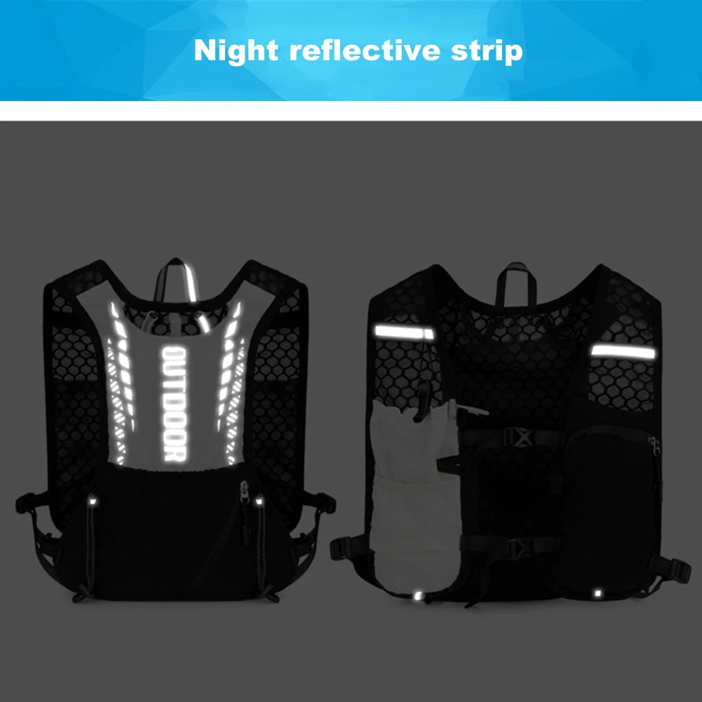 Hydration Running Vest Waterproof Water Bladder Daypack Reflective for Hiking Trail Running