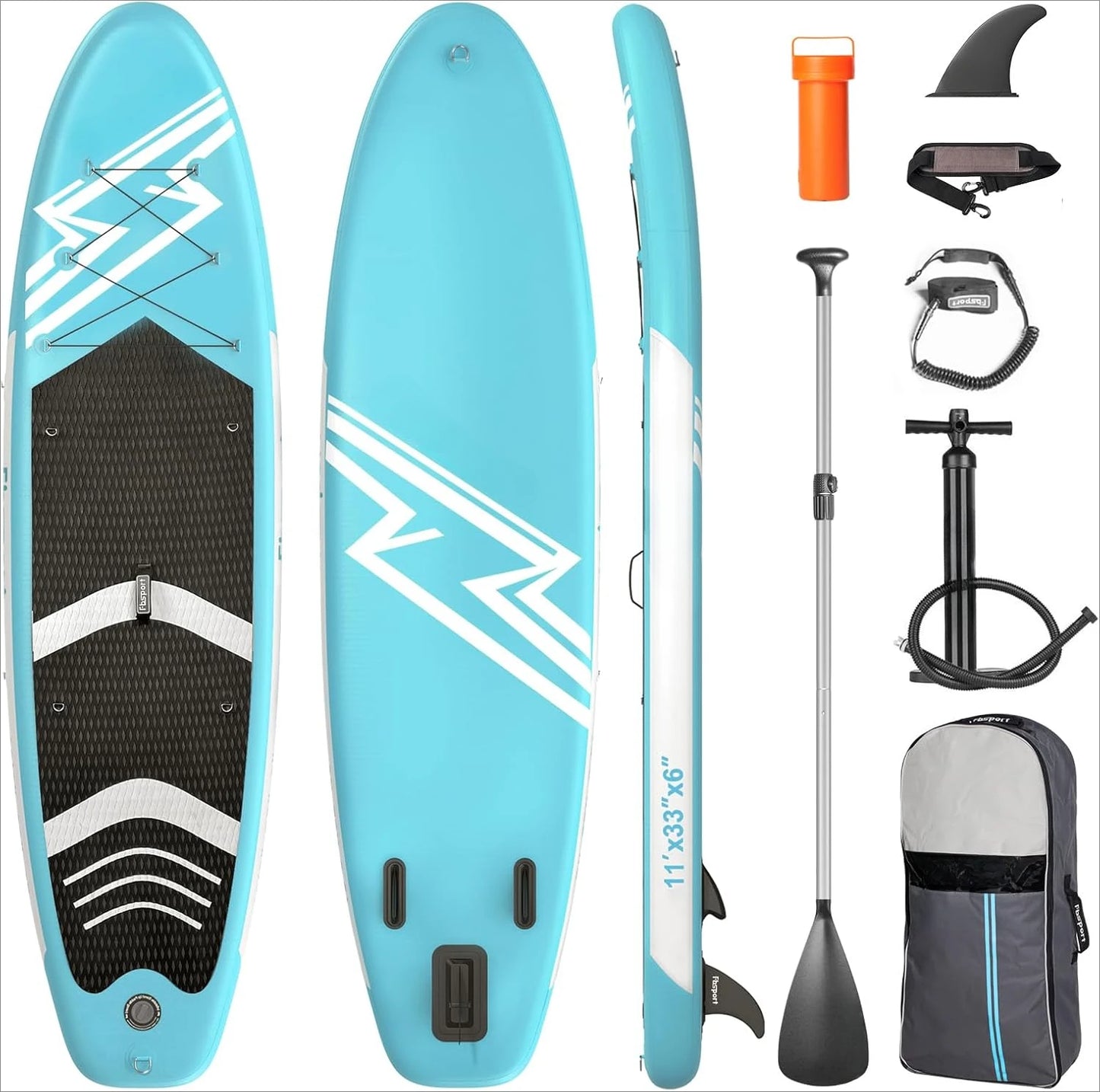11' Prem Stand Up Paddle Board, Durable SUP Accessories/Carry Bag,Wide Stance, Non-Slip