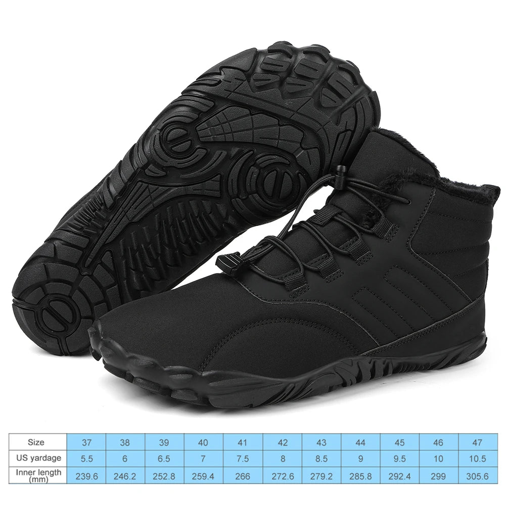 Winter Warm CampSneakers Women Men Rubber High Ankle Boots Waterprf Non-Slip Breathable TrekClimbing