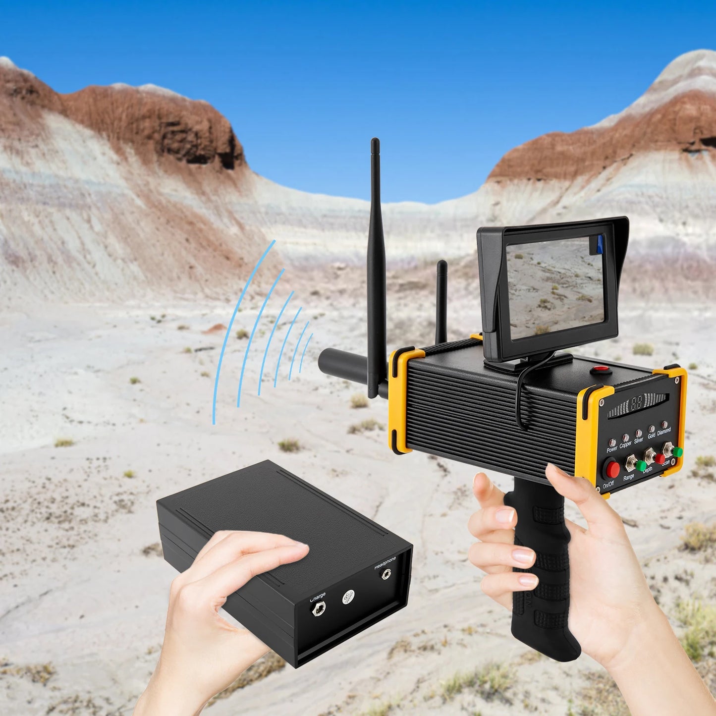 Metal Detector Gold Finder Underground Metal Scanner, High Definition Screen Gold Silver Copper