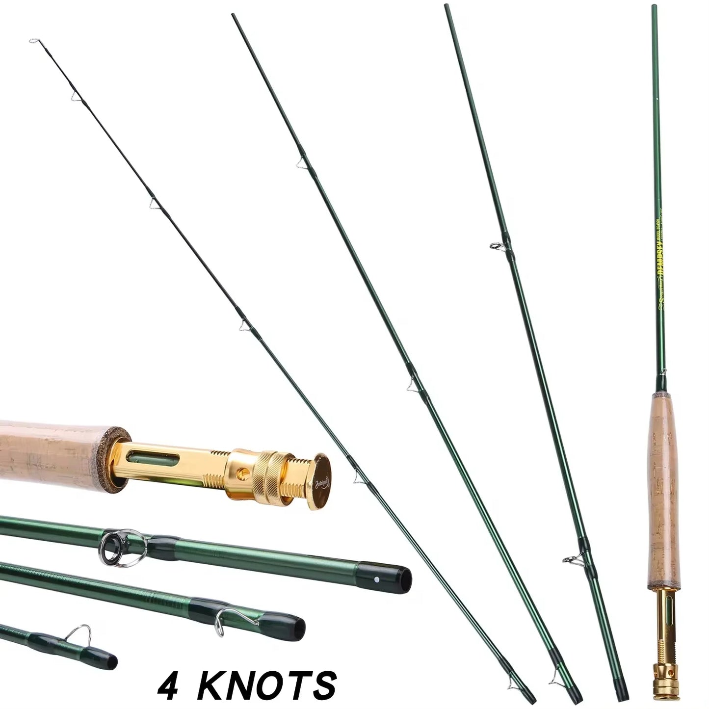 2.7M UltraLight Fly Fishing Rod 9ft 5/6wt 4 Sections Freshwater Trout Salmon Fishing Tackle