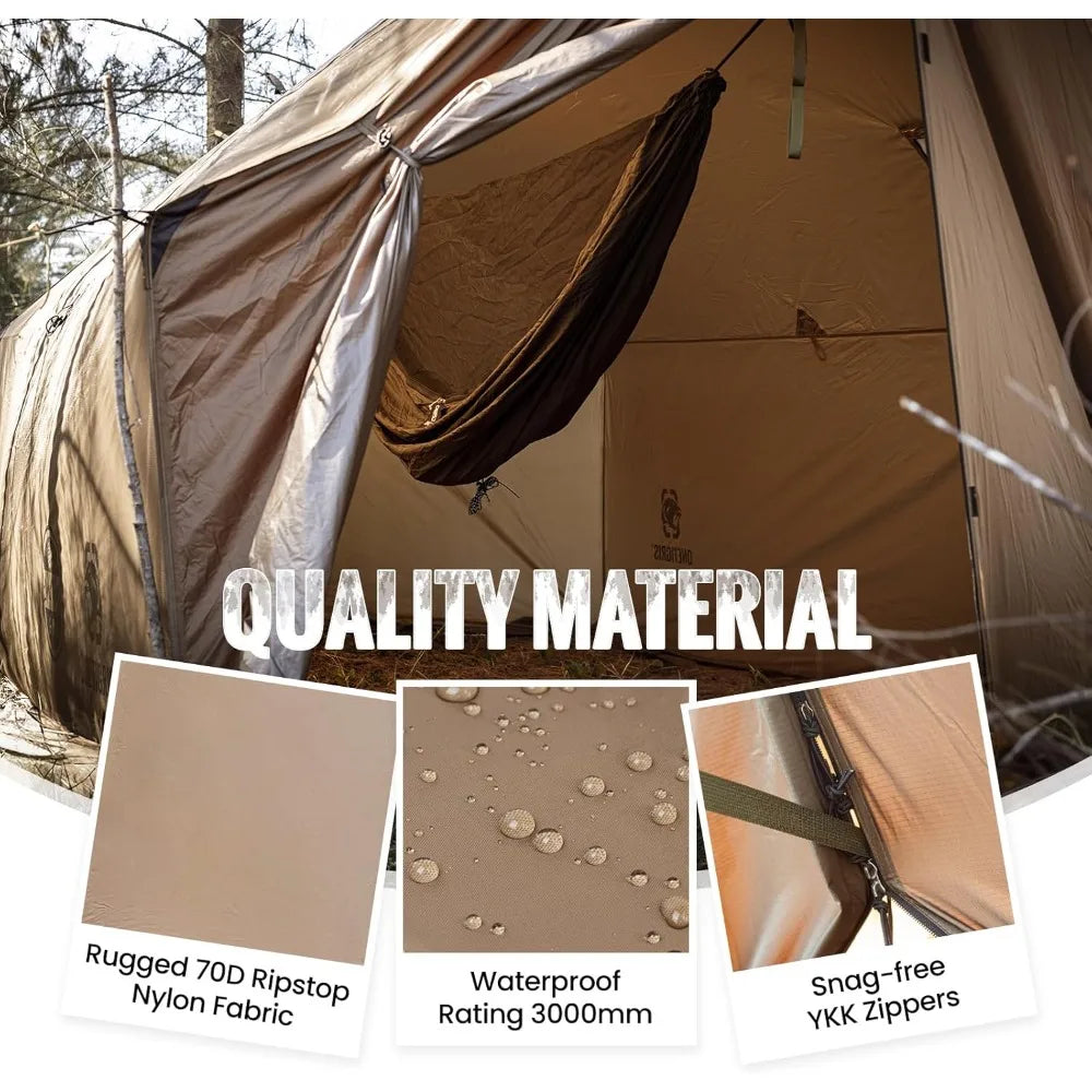 Hammock Hot Tent, Stove Jack - Spacious, Versatile Wall Tent with Snow Skirt - 3000mm Waterproof