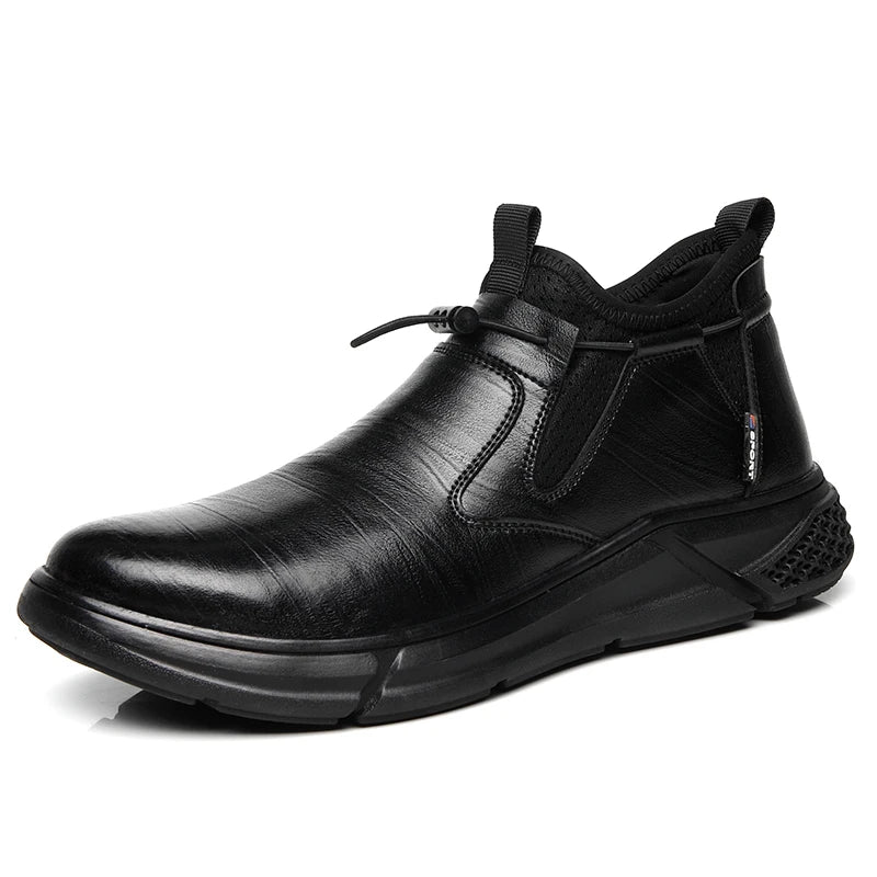 Steel Toe Waterproof Work Boots Puncture-Resistant indestructible, Slip-Proof for Oil Rig & Mining
