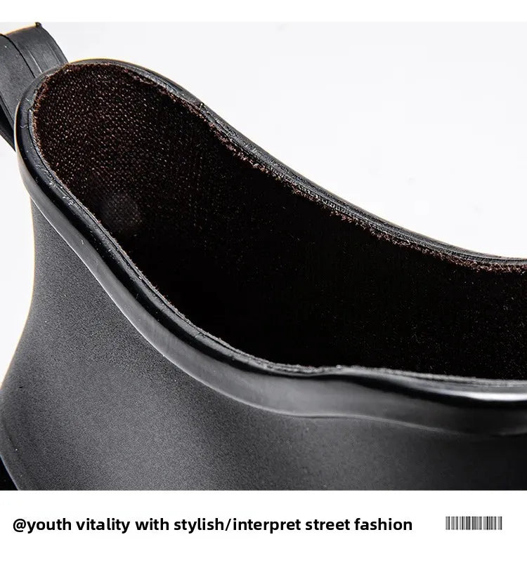 Thickened Style Outdoor Waterproof Non-Slip Portable Rain Boots Short Tube Ladies/MAN Rain Shoes