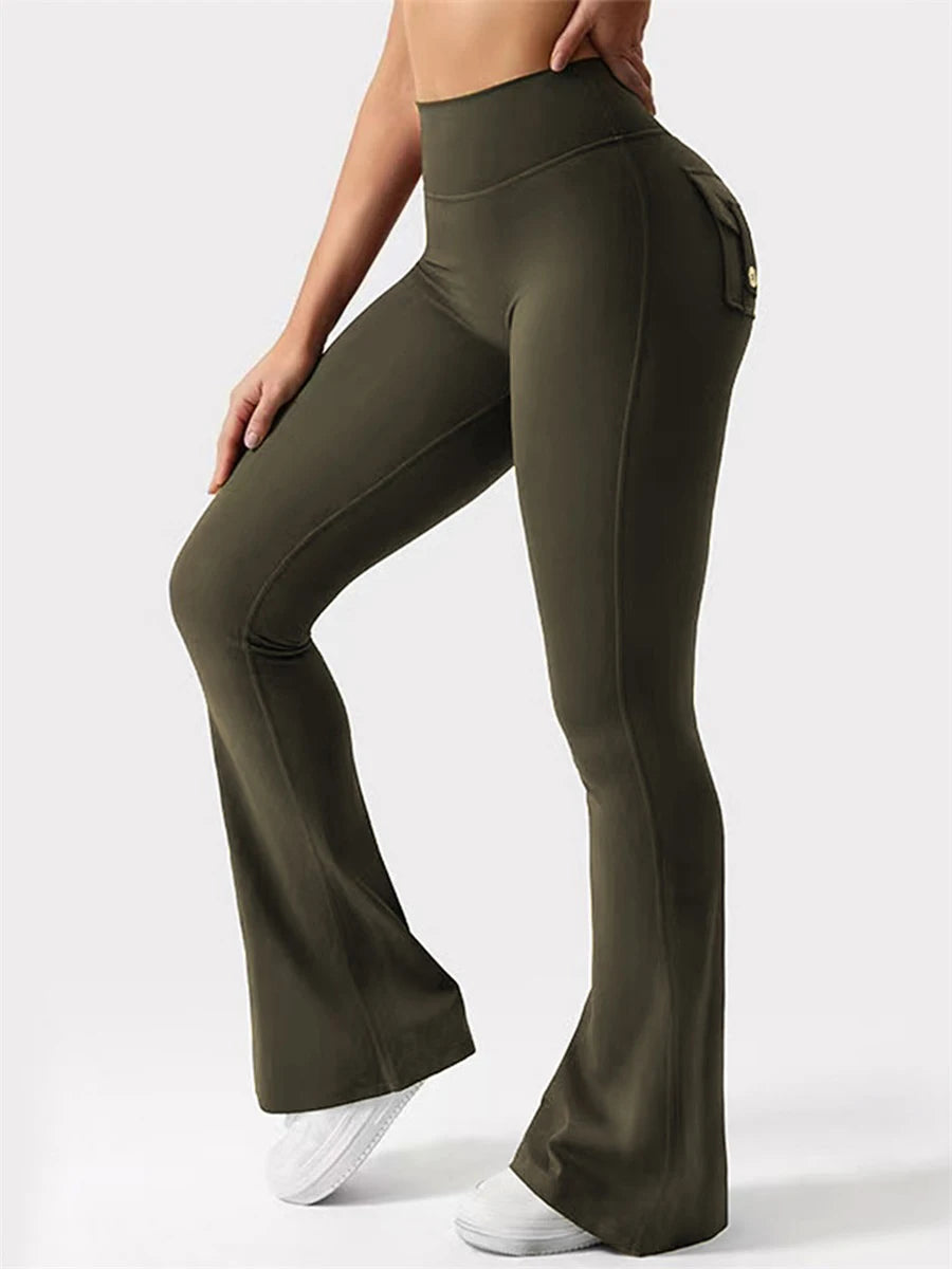 Women s High Waist Yoga Leggings, Pockets Tummy Control Workout Running Stretchy Booty Leggings