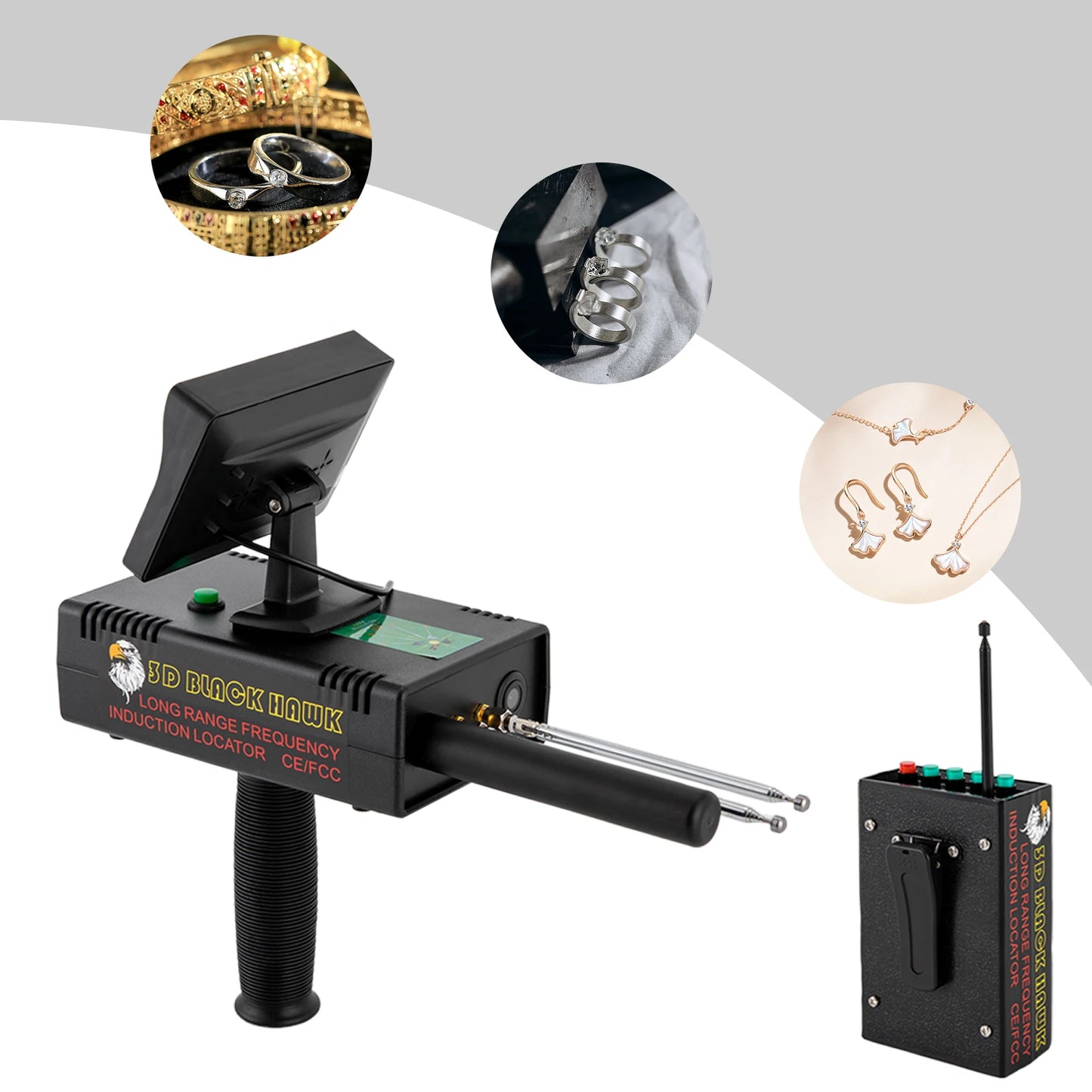Metal Detector Gold Finder Underground Scanner High Definition Screen Gold Silver Copper AC100‑240V