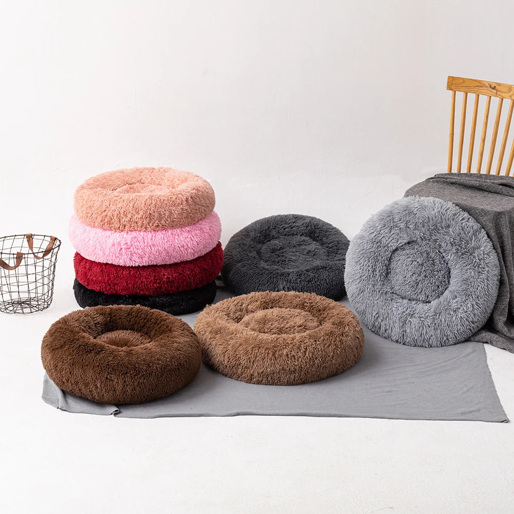 40-120cm Round Plush Dog /Pet Sleeping Bed Cushion Soft