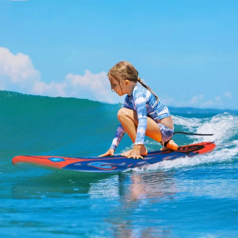 Surfboard,6FT Stand Up Paddle Board, Removable Fins & Safety Leash,Non-Slip Board,Teen,Adult,Begin