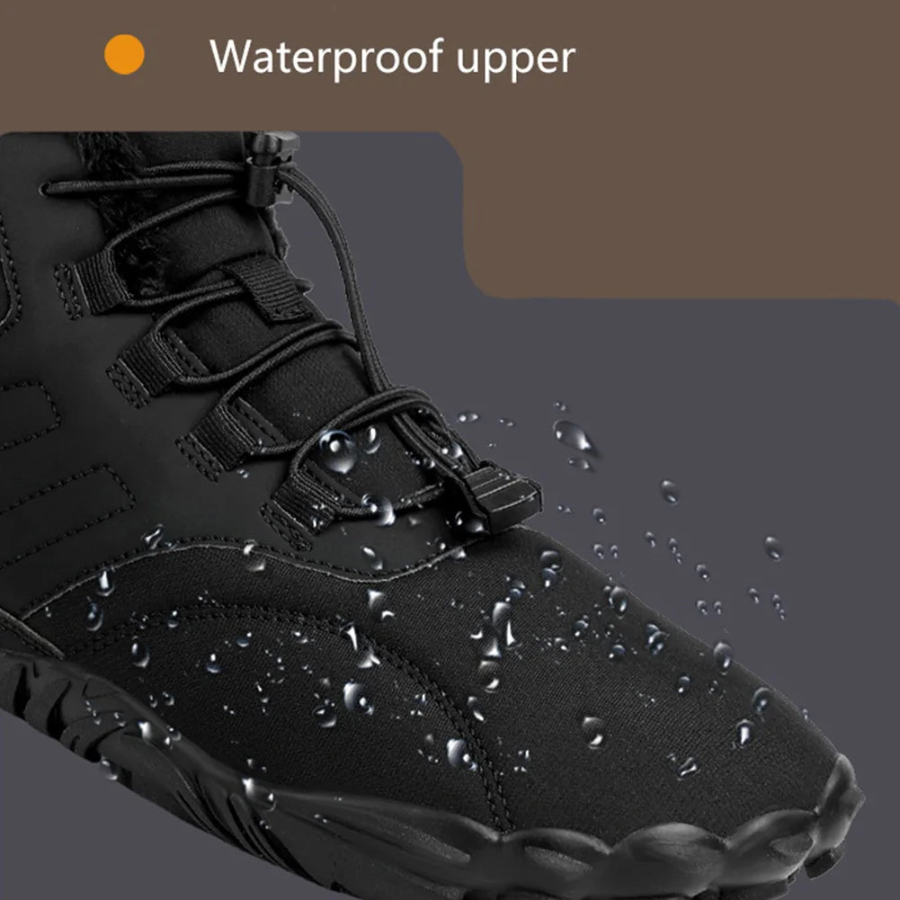 Winter Warm CampSneakers Women Men Rubber High Ankle Boots Waterprf Non-Slip Breathable TrekClimbing