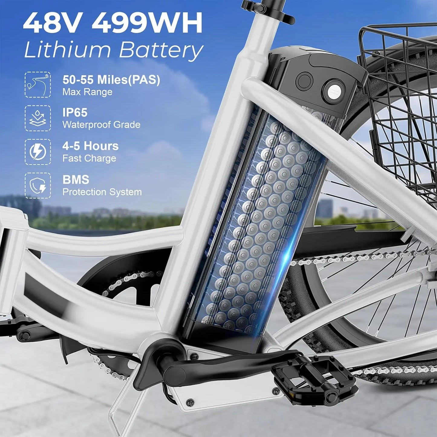 E-Tricycle, Adults, Peak 600W Folding, 24" 499Wh Ebike for Seniors, 15.5MPH Electric Bike